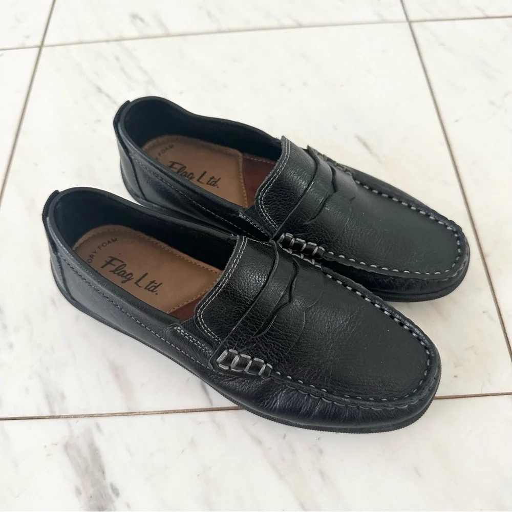 Flag LTD Boys Turbo Leather Penny Driver Loafers
